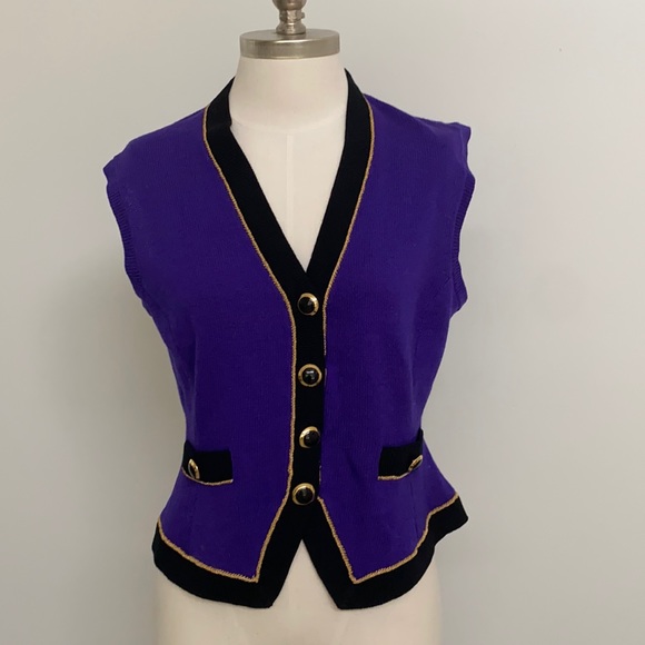 St John collection purple sweater vest - Picture 1 of 7